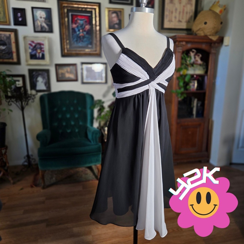 Vintage Y2K Liz Minelli Mama Liz Black Spaghetti‎ Strap Cocktail Dress